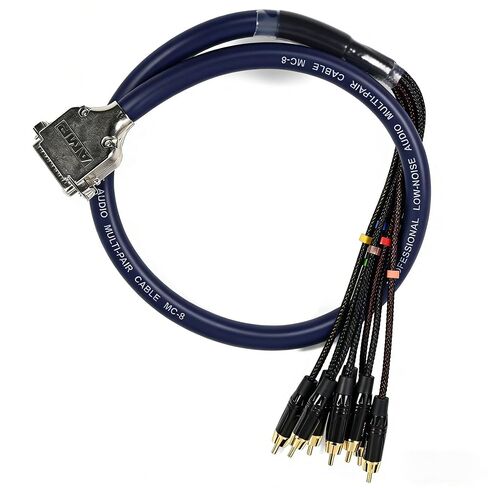 3.28ft/1m DB25 ذكر إلى 8 قنوات RCA كابل ثعبان، كابل تمديد محول صوت ستيريو احترافي منخفض الضوضاء، دبوس مطلي بالذهب in Kuwait