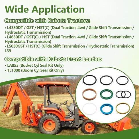 7J268-64400 Cylinder Seal Kit | Fit for Kubota L39 L4330DT L4630DT L5030GST LA853 TL1000 Tractor and Loaders in Kuwait