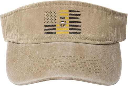 Vintage US and Flag of Pittsburgh Pennsylvania Sun Visor Hats for Women Men Cotton Adjustable Sports Empty Top Golf Cap in Kuwait