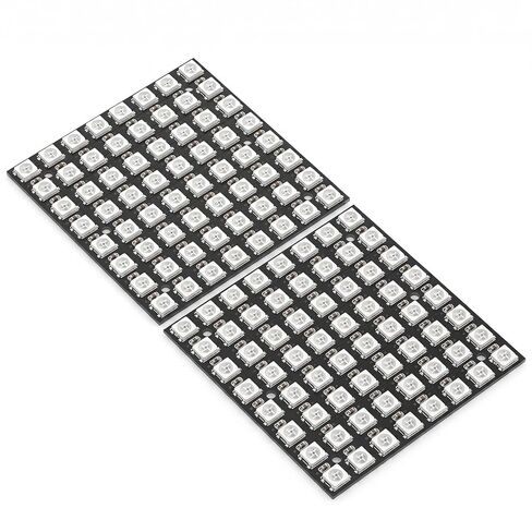 2PCS WS2812B 8x8 LED Matrix WS2812 8x8 64-Bit RGB كامل اللون 5050 LED مصباح لوحة ضوء مع إضاءة ممتازة، وحدات عرض رقمية قابلة للعنونة لمشاريع Arduino Pi in Kuwait