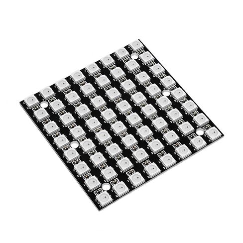 2PCS WS2812B 8x8 LED Matrix WS2812 8x8 64-Bit RGB كامل اللون 5050 LED مصباح لوحة ضوء مع إضاءة ممتازة، وحدات عرض رقمية قابلة للعنونة لمشاريع Arduino Pi in Kuwait