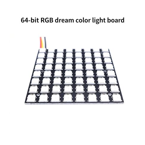 2PCS WS2812B 8x8 LED Matrix WS2812 8x8 64-Bit RGB كامل اللون 5050 LED مصباح لوحة ضوء مع إضاءة ممتازة، وحدات عرض رقمية قابلة للعنونة لمشاريع Arduino Pi in Kuwait