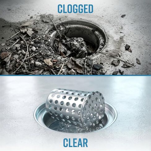 41-50 mm Pipe Floor Drain Filter, Stainless Steel 304 Side-Discharge Insert, 1 mm Thick Anti-Clog Vent Cover, Rat-Proof Drain Strainer for Balconies, Roofs, 2.36 x 1.57 x 1.97 in in Kuwait