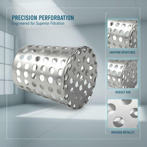 41-50 mm Pipe Floor Drain Filter, Stainless Steel 304 Side-Discharge Insert, 1 mm Thick Anti-Clog Vent Cover, Rat-Proof Drain Strainer for Balconies, Roofs, 2.36 x 1.57 x 1.97 in in Kuwait