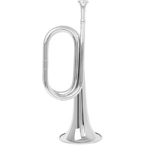 Healeved Copper Bugle Trumpet Silver Band Instrument for Beginners and Students, Easy to Operate and Carry for School, Orchestra, and Outdoor Use in Kuwait