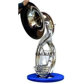 Bb Flat Silver Sousaphone Tuba With Free Case+Mouthpiece Bb Big Bell 24" Nickel | Collectible Gift, Perfect for Christmas & Holiday Gifting in Kuwait