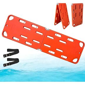 Emergency Spine Stretcher Board, Foldable Backboard for First Aid, 350lbs Capacity, Waterproof Float Board with Safety Belt, Essential for Lifeguards & EMTs in Kuwait