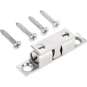 Slide Latch,Gate Bolt Lock, Sliding Door, 42/50/60/70mm Double Ball Catch Cabinet Brass Touch Beads Spring Clip Catches with Screws (Color : 4(60mm) in Kuwait