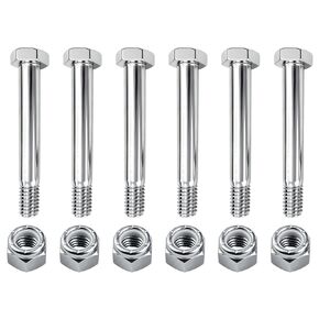 Shopping Cart Replacement Parts 5/16"-18x2-6/25 Caster Wheel Axle Bolts with Nylon Lock Nuts, Zinc-Plated Heavy Duty Carbon Steel for Shopping cart, Hand Trolley, Flatbed cart 50 Sets in Kuwait