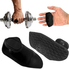 Silicone Gym Grips for Weight Lifting, Anti Slip Workout Grips for Women Men, Palm Protection Gym Hand Grips Alternative, Rubber Weightlifting Grips Pads for Barbell, Pull Up, Training in Kuwait
