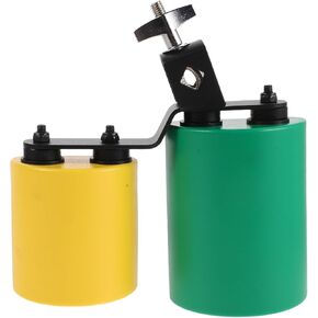 YARNOW Mounted Twin Cowbell, High and Middle Bicolor Cowbell, Double Sound Cow Bell, Jam Block Rhythm Percussion Instrument for Concert Performance in Kuwait