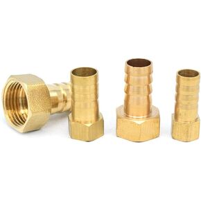 Lkq-Brass Adapter 4mm 6mm 8mm 10mm 19mm Barb Tail 1/8" 1/4" 1/2" 3/8" BSP Female Thread Copper Connector Joint, Garden Hose Connector(6mm,3/8") in Kuwait