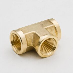 محول Lkq-نحاسي 1/8" 1/4" 3/8" 1/2" 3 طرق تركيب خرطوم نحاسي NPT خيط أنثى، قطعتان، موصل خرطوم الحديقة (1/8") in Kuwait