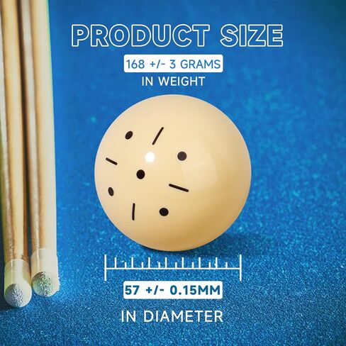 GSE Games & Sports Expert Billiard Practice Training Cue Ball, AAA-Grade PRO Cup Standard Pool Billiard Cue Ball (6 oz 2-1/4" Several Colors Available) in Kuwait