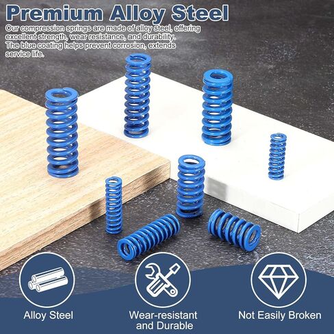 uxcell 2 Pcs Blue Compression Springs, 5/8" OD, 2" Length, Light Load 3D Printer Compression Mould Die Springs for Mechanical Equipment Printer Accessories (0.069"x0.126" Coil Wire) in Kuwait