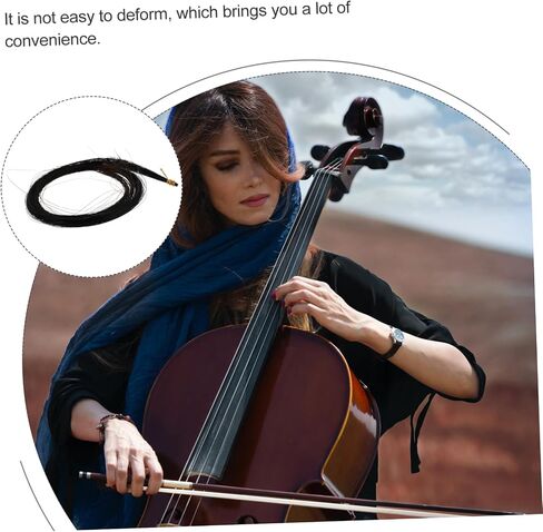YARNOW Bundles Durable Bow Hair for Repair Hair Supplies Replacement for Worn Bow Accessories for Novice Players Black Color in Kuwait