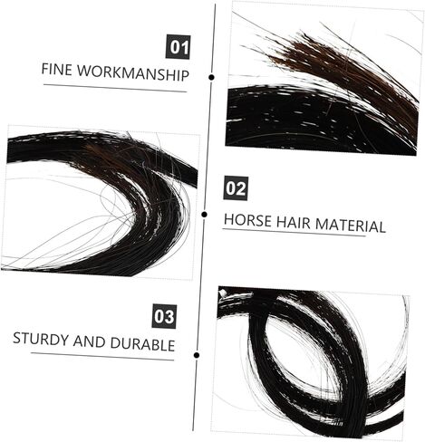 YARNOW Bundles Durable Bow Hair for Repair Hair Supplies Replacement for Worn Bow Accessories for Novice Players Black Color in Kuwait