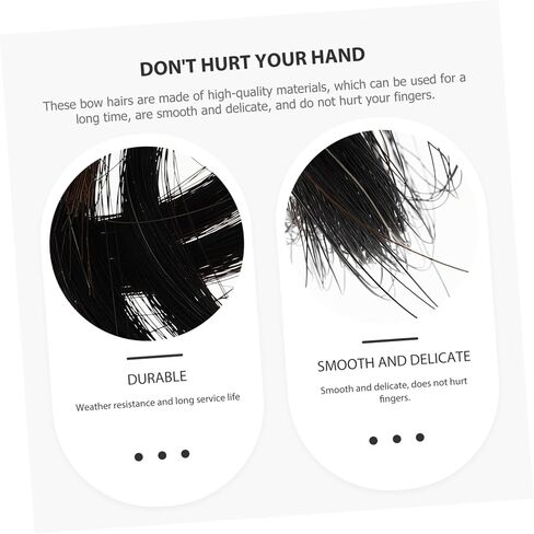YARNOW Bundles Durable Bow Hair for Repair Hair Supplies Replacement for Worn Bow Accessories for Novice Players Black Color in Kuwait