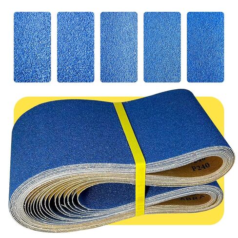 6 x 48 Inch Sanding Belts, 15 Pcs Mixed Grit 60/80/120/180/240, Aluminum Oxide Abrasive Sandpaper Belts for Belt Sanders, Woodworking Polishing & Grinding in Kuwait