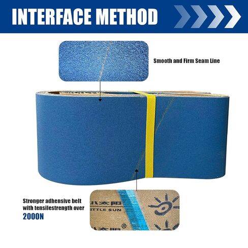 6 x 48 Inch Sanding Belts, 15 Pcs Mixed Grit 60/80/120/180/240, Aluminum Oxide Abrasive Sandpaper Belts for Belt Sanders, Woodworking Polishing & Grinding in Kuwait
