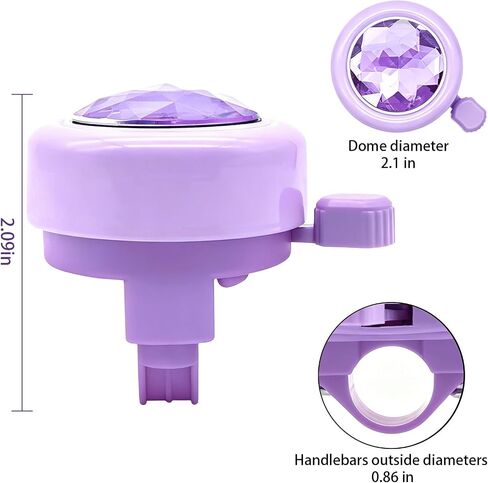 CHILDHOOD Bike Bell for Kids, Purple Gem Bike Accessories for Boys and Girls in Kuwait