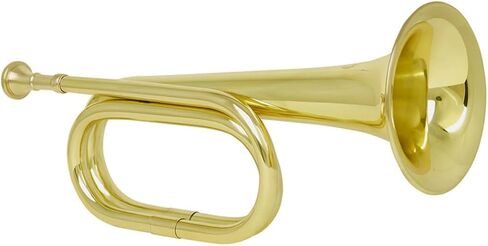 PartyKindom Copper Bugle Trumpet Golden Brass Musical Instrument for Beginners and Professionals, Easy to Play Band Trumpet with Long Serving Time for Orchestra and Band Practice in Kuwait