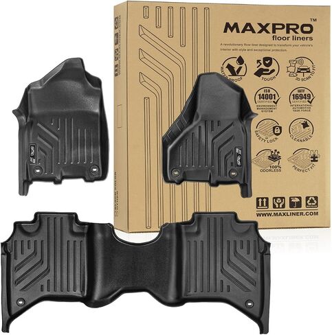 Maxpro 2024 Liners Floor for Dodge RAM 2500/3500. متوافق مع 2500 3500 ملحقات الحصير 2019-2023. ليس من أجل تقليم محدود ، يتناسب Crew Cab & Mega Cab in Kuwait