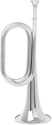 Healeved Copper Bugle Trumpet Silver Band Instrument for Beginners and Students, Easy to Operate and Carry for School, Orchestra, and Outdoor Use in Kuwait