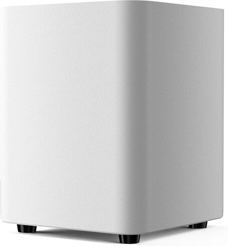 Ortizan Compact 60W Active Subwoofer, 5.24" Long-Throw Woofer with Deep Bass Extension, Class D Amplifier & Vibration Pads for Desktop Gaming and Studio Audio, White in Kuwait