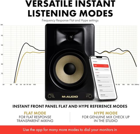 M-AUDIO Forty Eighty 8" Studio Monitor Speaker for Production and Mixing with Precision DSP Crossover, EQ, Control App and Bluetooth in Kuwait