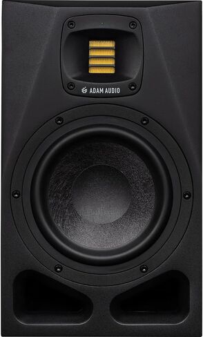 شاشة استوديو ADAM Audio A7V مقاس 7 بوصات، حزمة AMS-A7V سوداء (زوج) مع وسادات عزل Focusound 2 حزمة صوتية عالية الكثافة، 2X OnStage 25ft XLR Cable + 2X 10ft Balanced XLR إلى TRS Cable in Kuwait