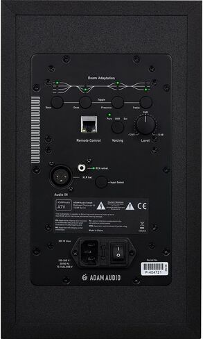 شاشة استوديو ADAM Audio A7V مقاس 7 بوصات، حزمة AMS-A7V سوداء (زوج) مع وسادات عزل Focusound 2 حزمة صوتية عالية الكثافة، 2X OnStage 25ft XLR Cable + 2X 10ft Balanced XLR إلى TRS Cable in Kuwait