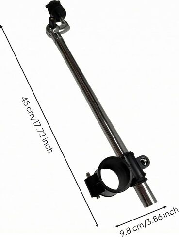 Qianly Drum Rack Extension Rod Chrome Finish Cross Clamp Rod Assembly Adjustable Music Accessory in Kuwait