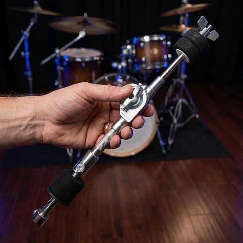 Kisangel Drum Cymbal Stand Clamp Holder, Drum Splash Cymbal Extension Stand, Percussion Mount Bracket Extension Attachment Hardware Replacement Parts in Kuwait
