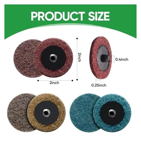 150 Pcs 2 Inch Surface Conditioning Discs Medium Grit Quick Change Sanding Discs for Die Grinders Surface Stripping Grinding in Kuwait