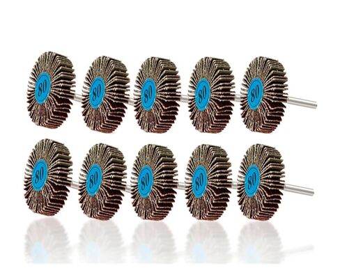 5/10pcs Louver 80 Grit Grinding Sanding Sandpaper Flap Wheel Discs 3.0mm Shutter Polishing Wheel for Rotary Tools(10pcs) in Kuwait