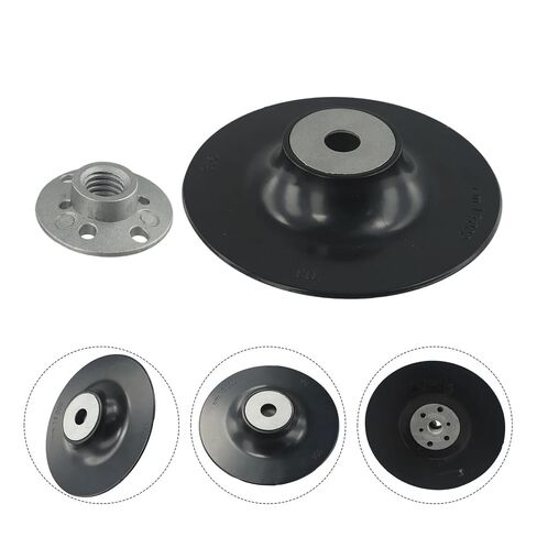 5ich Backing Pad Disc 125mm Backing Pad Tool Resin-Fibre Discs with Lock Nut/M14 Thread for Angle Grinder Sander Polish Tools in Kuwait