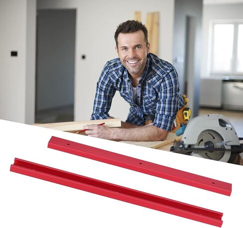 Fafeicy Woodworking Chute Slide, Precision Aluminum Alloy Miter Track Tool for Carpentry Work, 400mm Length for Professional Wood Crafts in Kuwait