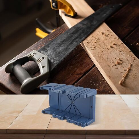 Woodworking for Mitre Box 45 and 90 Degree Cuts Abs Cabinet Miter Saw with Clamping Wood Cutting Diy Frames Skirting Lines Blue 310mm in Saudi Arabia