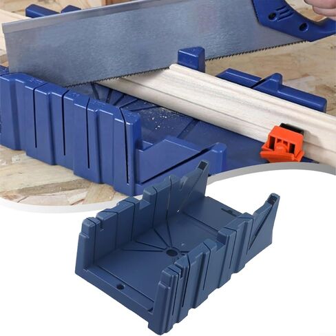 Woodworking for Mitre Box 45 and 90 Degree Cuts Abs Cabinet Miter Saw with Clamping Wood Cutting Diy Frames Skirting Lines Blue 310mm in Saudi Arabia