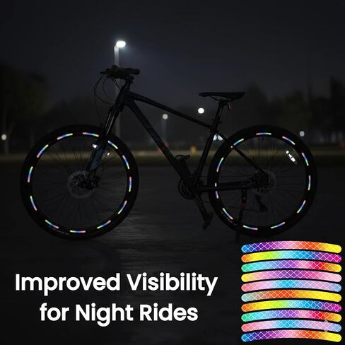 Bicycle Reflectors Stickers, 30 Pack Reflective Decals for Bikes, High Visibility Night Riding Safety in Kuwait