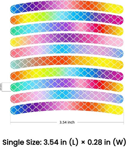 Bicycle Reflectors Stickers, 30 Pack Reflective Decals for Bikes, High Visibility Night Riding Safety in Kuwait