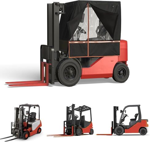 2026 Upgraded Forklift Cover, EVA Transparent Material, UV Protection, 600D Oxford Cloth for Outdoor Indoor Forklift，57" Top 45" L x 40" W x 52" H, Fit Forklift up to 6000 lb in Kuwait