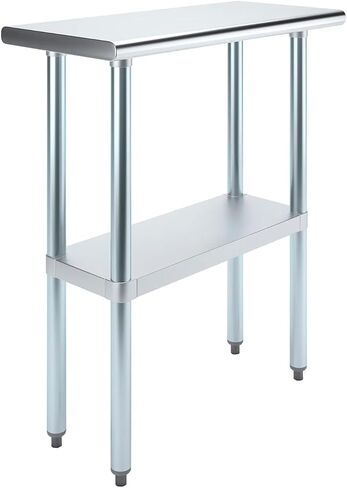 KPS Commercial Stainless Steel Food Prep Work Table – 14" x 30" | NSF Certified | Heavy-Duty Utility Table for Kitchen, Restaurant, Garage, Laundry in Kuwait