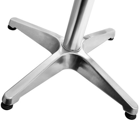 BTEXPERT Indoor Outdoor 27.5" Round Restaurant Table for Patio Stainless Steel Silver Aluminum Dining Furniture with Base in Kuwait