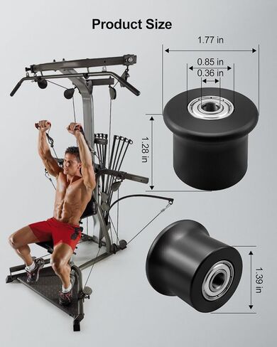 6PCS Rolling Seat Trolley Wheels Compatible with Bowflex Home Gym Blaze Classic Elite Motivator2 Pr1000 Sport Conquest Ultimate2 Schwinn Comp Revolution, Sliding Seat Bracket Roller in Kuwait
