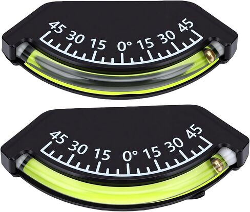 Level Gauge, 45 Degree Wide Range Car Inclinometer Gauge Bubble, High Contrast Display Spirit Level Trailer Leveling for Boat RV Truck Off Road Vehicle in Kuwait