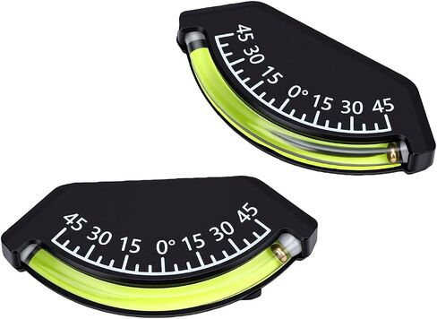 Level Gauge, 45 Degree Wide Range Car Inclinometer Gauge Bubble, High Contrast Display Spirit Level Trailer Leveling for Boat RV Truck Off Road Vehicle in Kuwait
