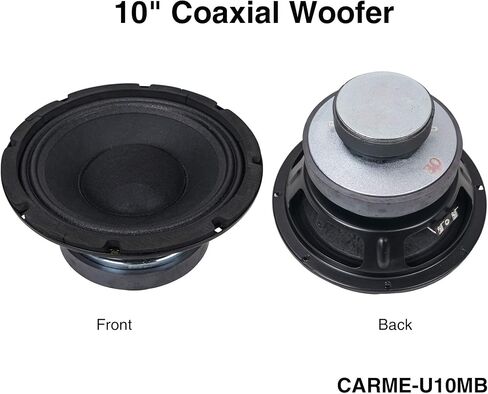 مكبر صوت شاشة Sound Town CARME مقاس 10 بوصات محوري ثنائي الاتجاه احترافي PA DJ، أسود مع دعامة تثبيت على شكل حرف U، للتركيب، صوت مباشر، بار، كنيسة (CARME-U10MB) in Kuwait