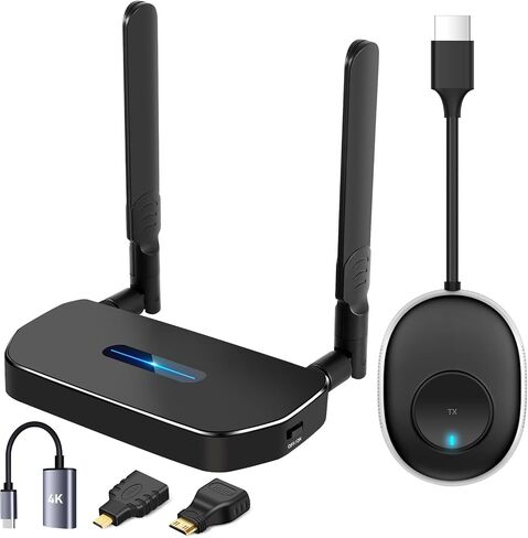 مجموعة جهاز إرسال واستقبال HDMI لاسلكي بدقة 4K، ومحول HDMI لمعدات العرض اللاسلكي بدقة 4K كاملة الوضوح، وتوصيل وتشغيل وسائط البث. كمبيوتر محمول، دونجل، كمبيوتر شخصي، هاتف ذكي إلى HDTV/جهاز عرض 165FT/50M in Kuwait